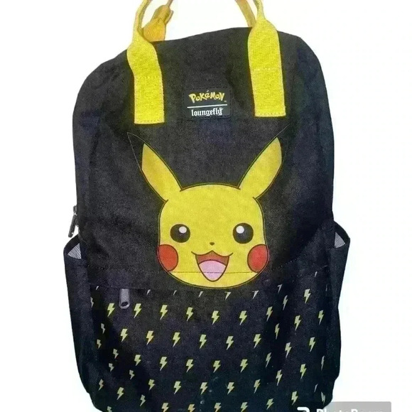 Loungefly x Pokemon Pikachu Extremely Rare Black Backpack Laptop Storage - Picture 1 of 9